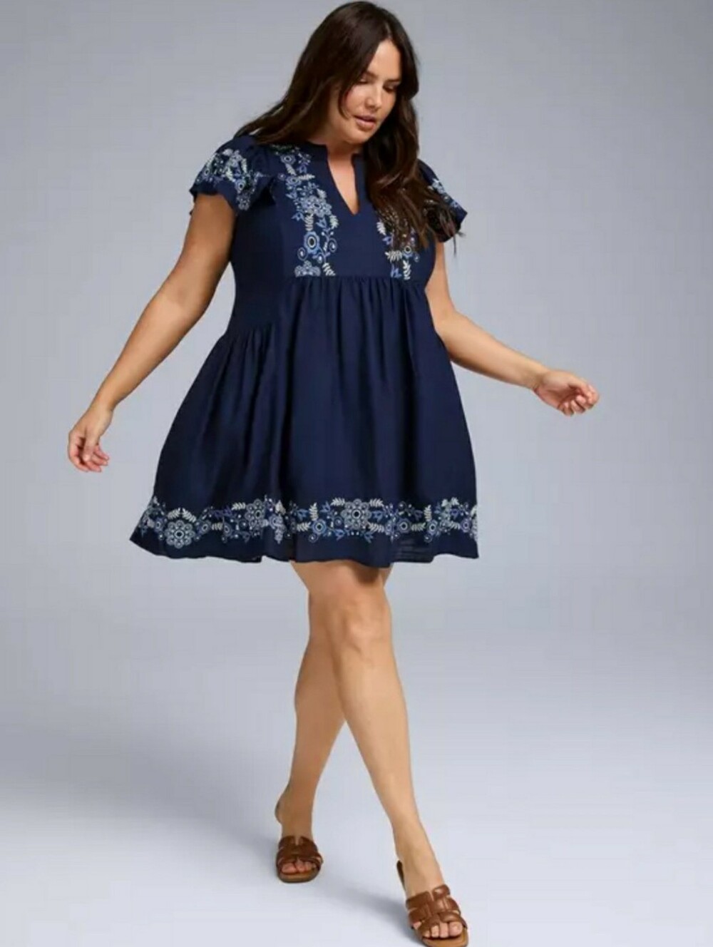 Torrid Belle Isle Embroidered Trapeze Dress